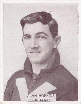 1933 Wills's Victorian Footballers (Large) #14 Allan Hopkins Front